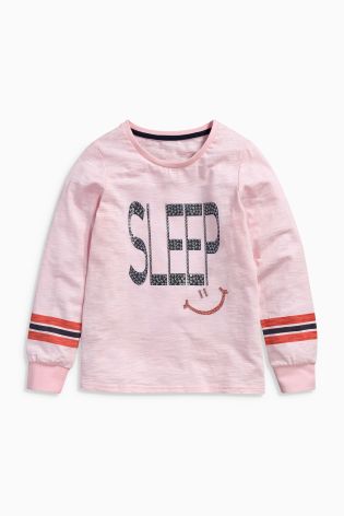 Pink/Navy Sleep Pyjamas Two Pack (3-16yrs)